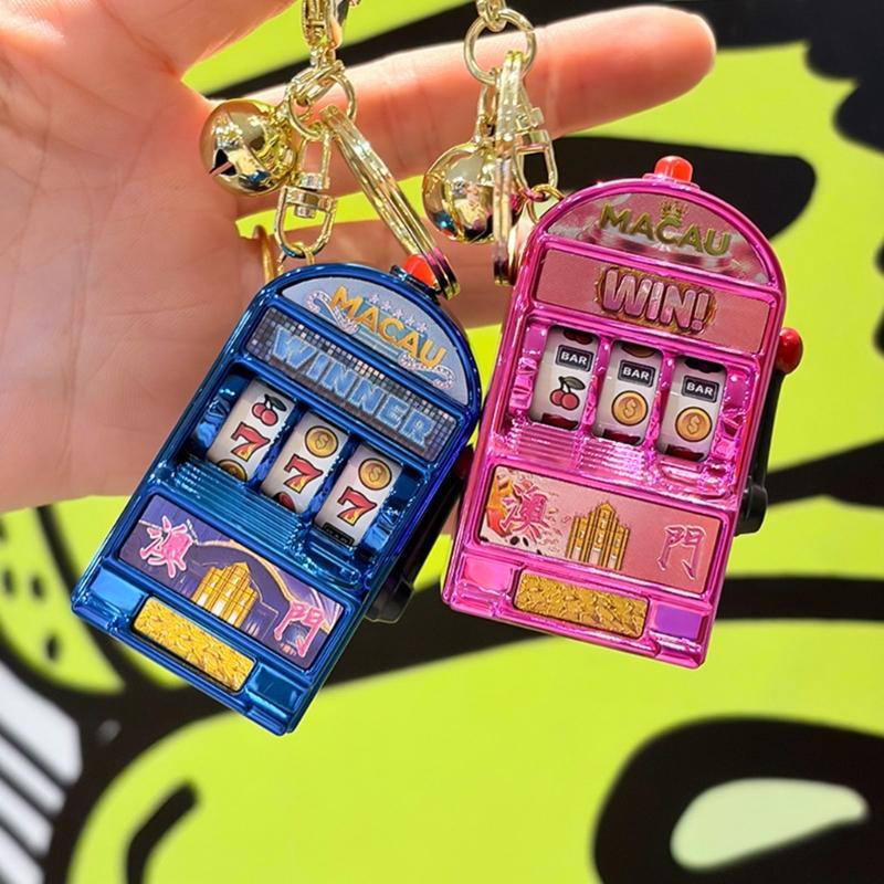 Mini Fruit Machine Machine Keychain With Light And Sound Effects Fun Casinos Style Toy For Home Decors And Gifts