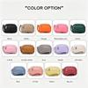 1Pcs Portable Pu Leather Women Mini Wallet Storage Bag Solid Color Students Coin Purse Large Capacity Zipper Wrist Key Bag