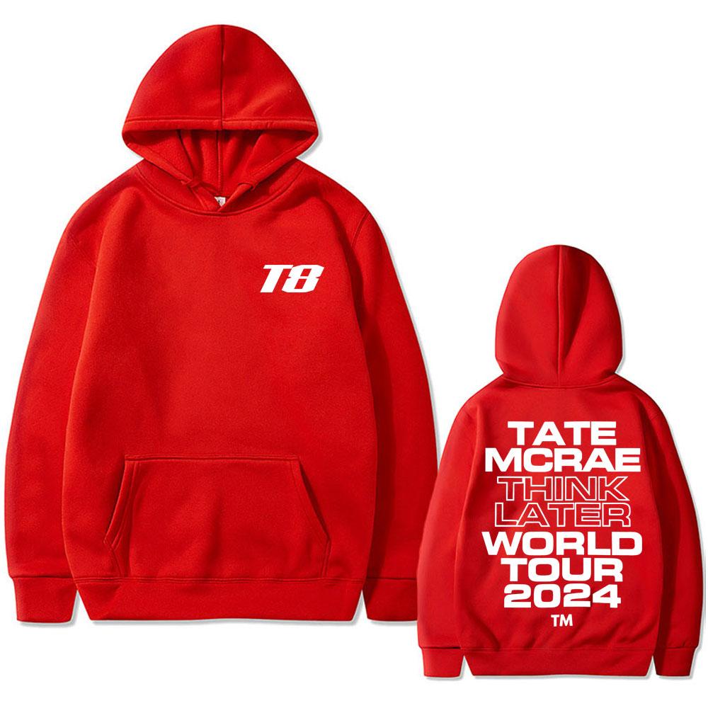 It's Ok I'm Ok Tate Mcrae Graphic Hoodie T8 Think Later World Tour 2024 Sweatshirt Men's Women Fashion Hip Hop Oversized Hoodies