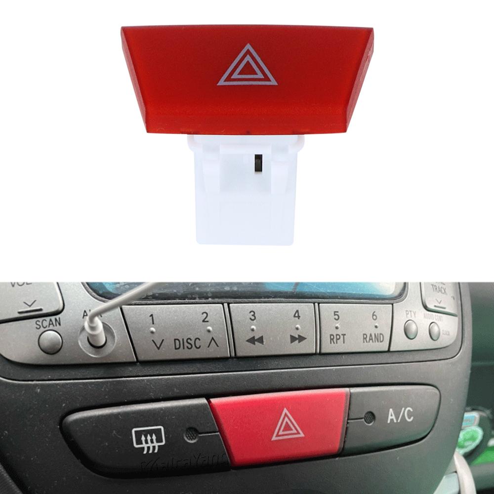 1pcs For Toyota Aygo Mk1 Peugeot 107 Citroen C1 Hazard Warning Indicator Light Switch Emergency Control Button 6490.NG 6490NG