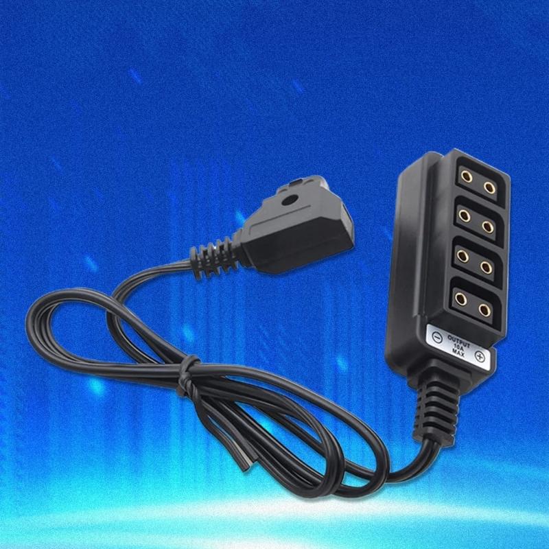 D-Tap Male Plug To One Point Four Female Distributor Battery Conversion Cable D-Tap Male To 4 Port Female Adapter