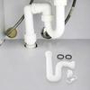 Flexible Sink Drain Pipe with P Trap and Adapters for Kitchen and Bathroom