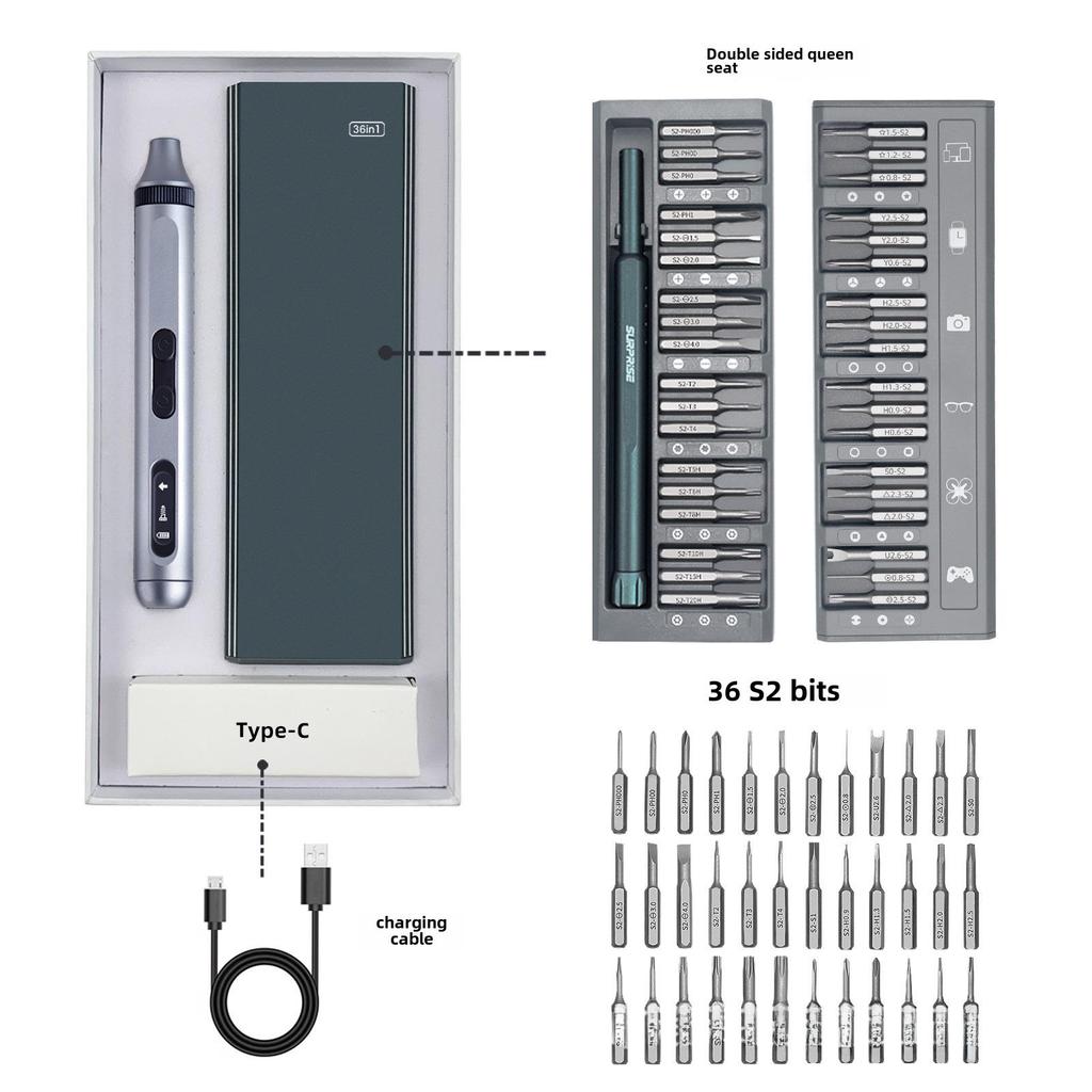 50-in-1 Precision Multi-Function Rechargeable Silent High-Torque Electric Screwdriver Set