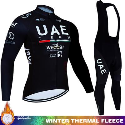 Cycling Clothing Man Bicycle Jerseys Men Sportswear Set UAE Winter Bike Jacket Thermal Fleece Jersey Men's Blouse Mtb Bib Suit