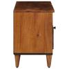 TV Stand with Shelf Walnut Finish 100 X 33 X 46 Cm Solid Mango Wood