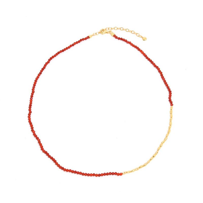 Natural Gemstone Bead Necklaces 925 Sterling Silver Boho Necklace Gold Plated Bohemian Jewelry Women