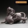 Purple Clay Pixiu Tea Pet Hand-traced Gold Animal Model Ornaments Office Home Tea Accessories Feng Shui Fortune Decoration