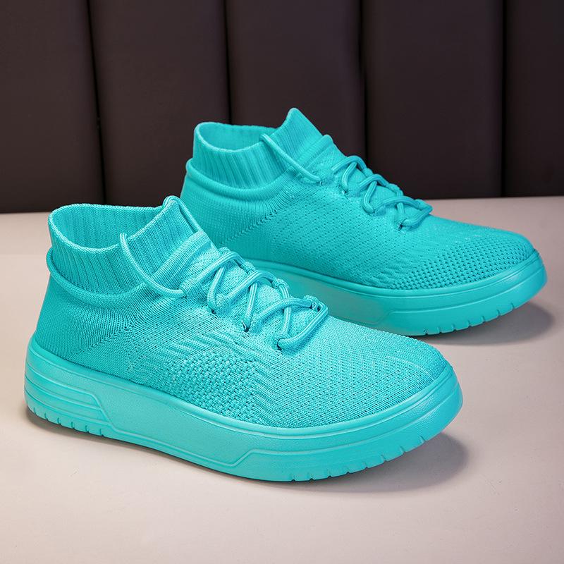 

Большие размеры, дышащие носки из хлопчатобумажной ткани, эластичные носки, мужские туфли на платформе, трикотажные туфли, универсальные туфли для сноуборда, сверхлегкие спортивные сетчатые туфли 43