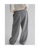 8SECONDS Knit-Like Texture Elastic Waist Pants Gray
