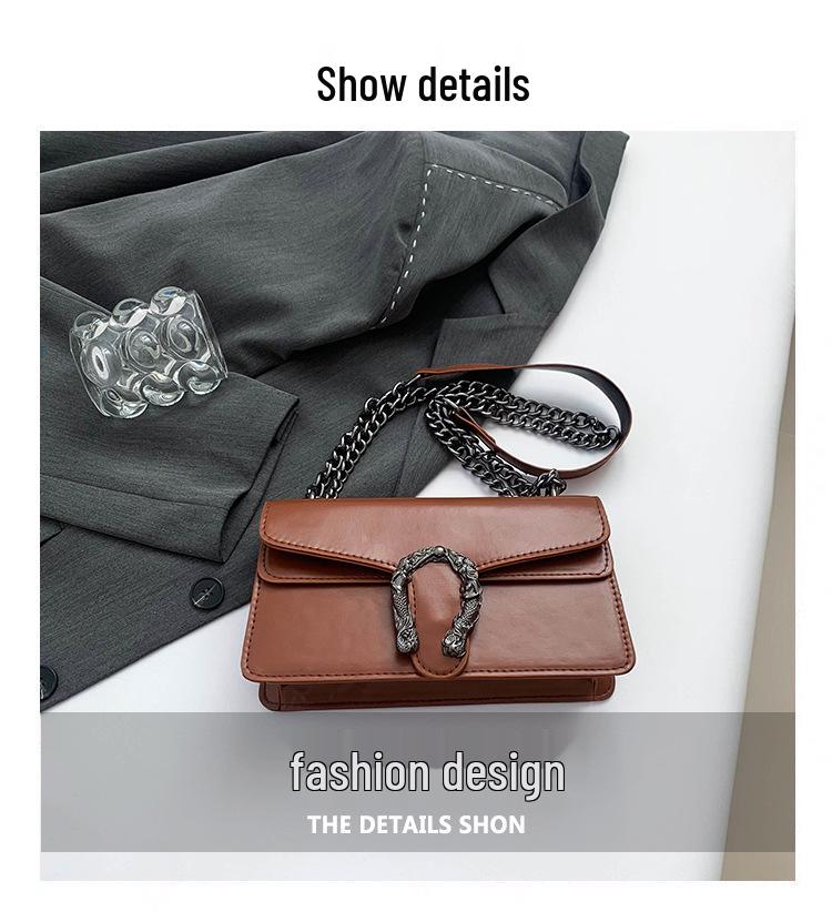 Modna kwadratowa torebka crossbody na łańcuszku damska 2025