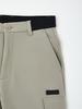 IKALOOK Flap Pocket Elastic Waist Fleece Cargo Pants Dpt108