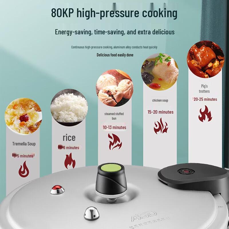 ASD 8.6L Aluminum Gas Stove Pressure Cooker