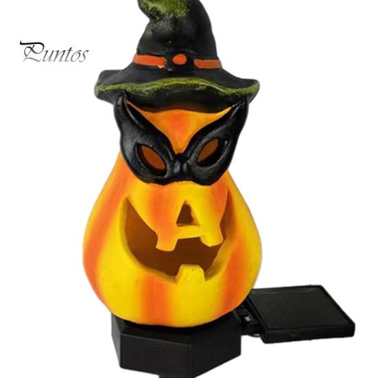 Solar Yard Lights with Sensor Halloween Pumpkin Light, Ghost Pathway Stake Lamp Lamp, Waterproof Outdoor Decor Light for Garden Patio Lawn Smart