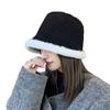 Lamb Fleece Cotton Windproof Women's Plush Hat Autumn Cap Korean Style Bucket Hat Fisherman Hat