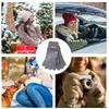 Winter Knitted Gloves Windproof Warm Women Touch Screen Driving Gloves Thickened Elastic Anti-Cold Full Finger Cycling Gloves