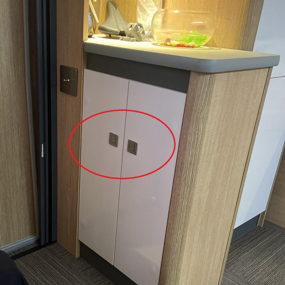 Zinc Alloy Wall Cabinet RV Handle with Hidden Button Lock