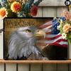 Metal Poster Eagle USA Flag Patriotic Wall Art Office Gift 20x30 cm