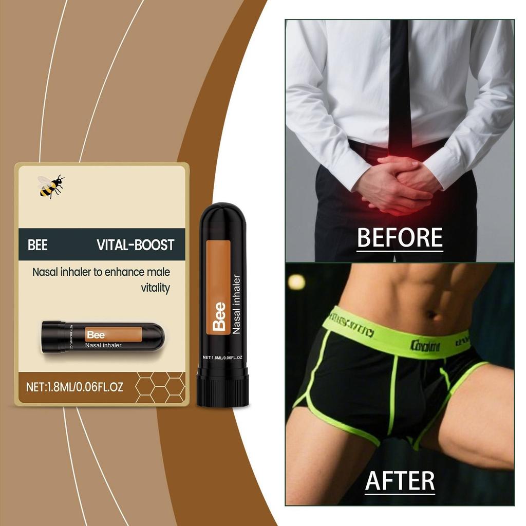 Men's Vitality Nasal Suction Stick Boosts Energy Men's Nasal Suction Stick Prostate Health Inhaler.1,8ml
