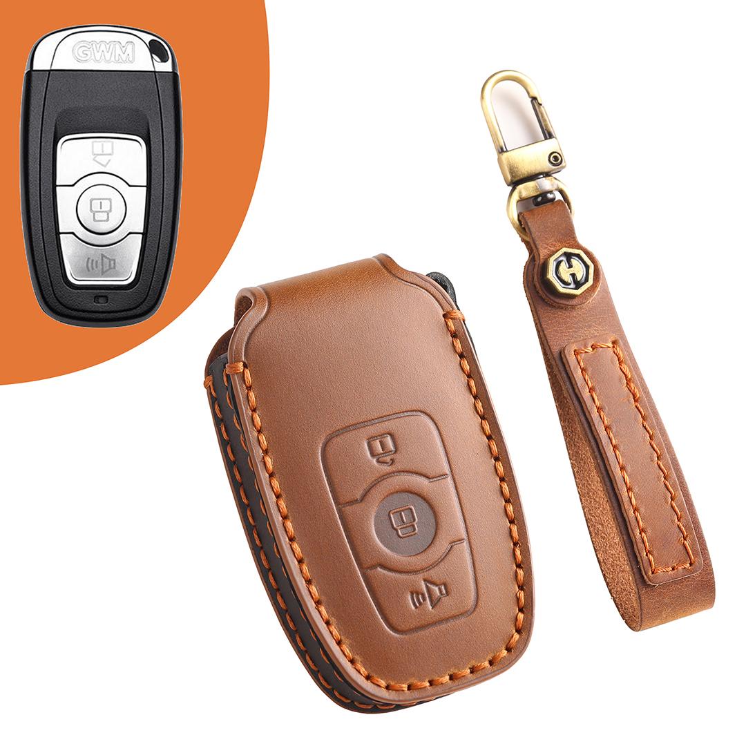Suitable for Haver  h6/h5/h9 Handmade Cowhide High-End Car Key Cover коричневый