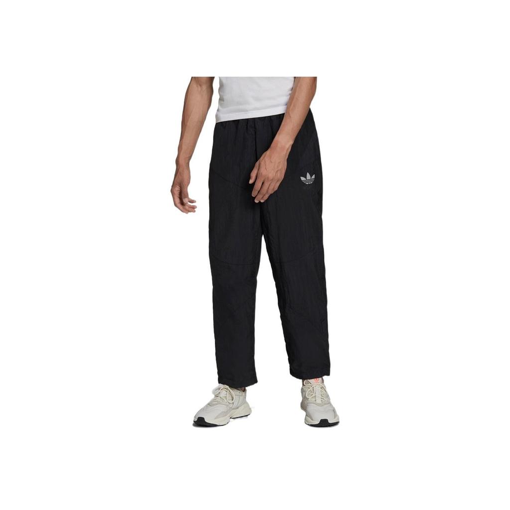 Adidas Originals Trefoil Logo Print Solid Joggers Men Bottoms Black HC7107