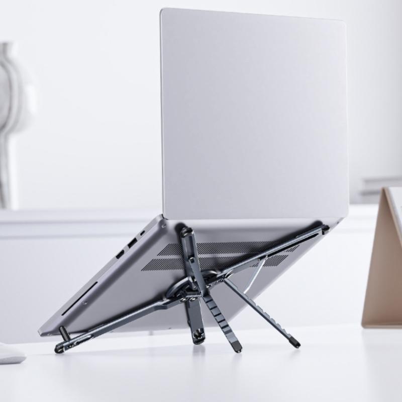 Bærbar Foldbar Skrivebords Notesbog Magnetisk Stand Aluminium Legering Tablet Holder Universel Mobiltelefon Holder Justerbar