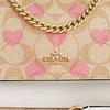 Coach Klare 18 Heart Print Classic Monogram Flap Letter Logo Canvas And Leather Chain Shoulder Bag Women Shoulder Bag CO950-IMOTV