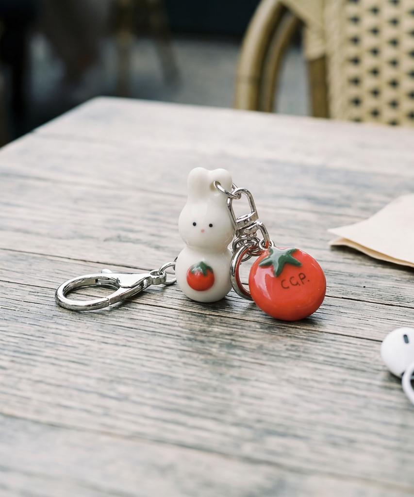 CGP Flody X Cgp Tomato Joraengi Rabbit Keyring - Ivory