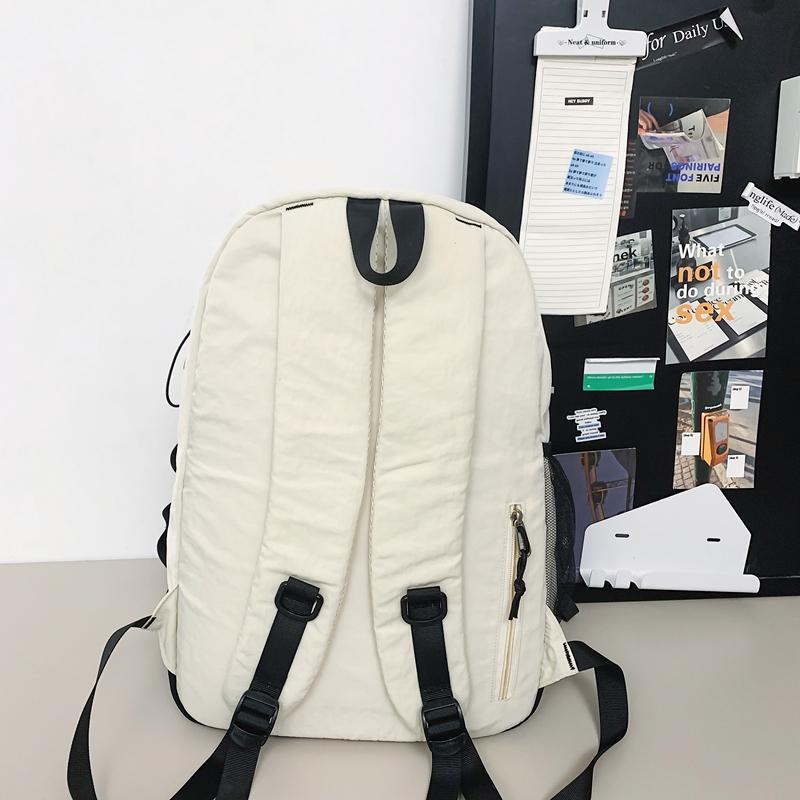 Damen Rucksack mit großem Fassungsvermögen Studentenschulranzen Herren Colorblock-Rucksack