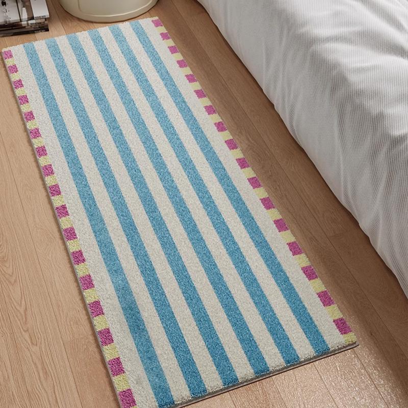 Bedroom Carpet Bedside Mat Home Decoration Korean Long Rug Soft Plush Floor Mats Shaggy Living Room Decor Area Rugs