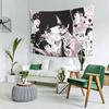 VIKAMA Sweet Cool Black Pink Pixel Girl Tapestry anime Atmosphere ins Style Decorative Wall Room Decoration Home Decoration