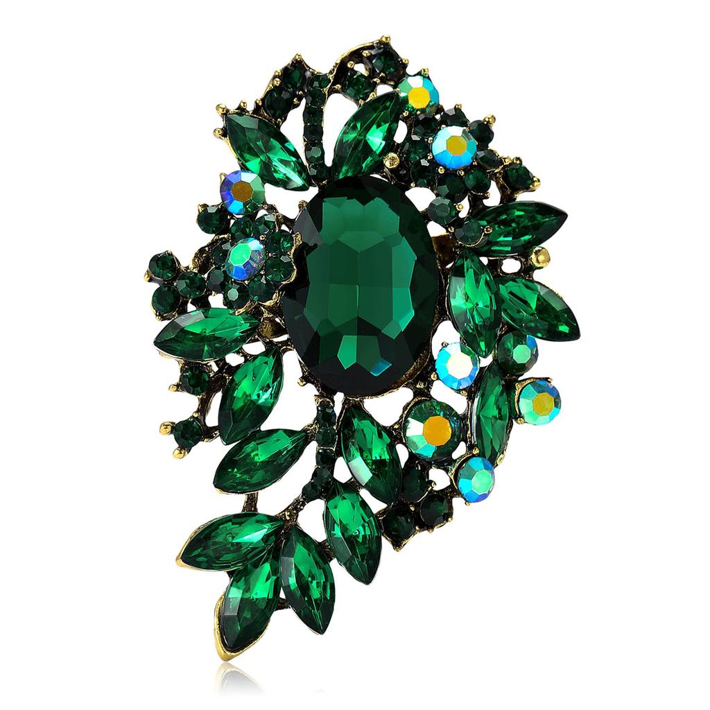 Elegante Strass-Legierungsbrosche - Vielseitige Modeschmucknadel für Damen