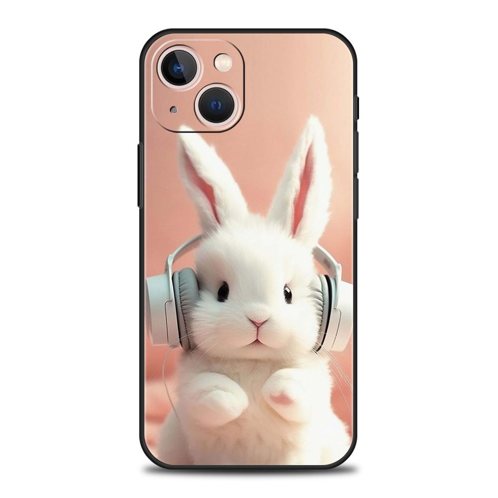 

Милый кролик в фиолетовой шляпе Чехол для телефона для iPhone 16 15 14 13 12 Pro Max XR XS 11 7 8 Plus Ударопрочный силиконовый чехол for iPhone 16