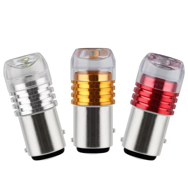 Car Tail Brake Light Strobe Flashing Led Lamp Motorcycle Warning Light Bulb Red Stronger Light 12V Led Rear Taillight
