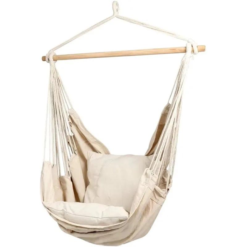 For Indoor Handmade Cotton Fabric Macrame Hammock Chair Swing Beautifully Designed For Comfort And Style