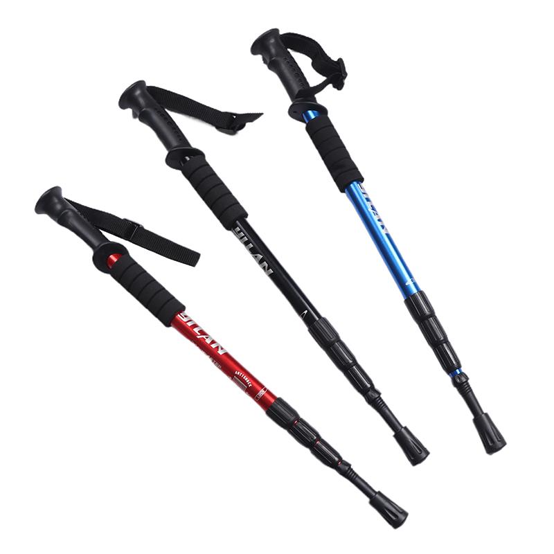 51-110Cm Aluminiumlegierung Teleskopstock Wanderstöcke Outdoor Wanderstöcke Trekking Kletterstöcke Wanderstöcke Alpenstock