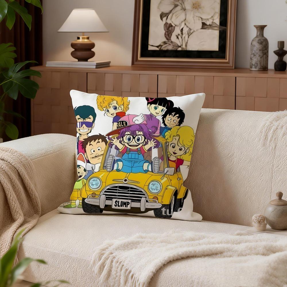 Kawaii Dr. Slump Cushion Cover Cushion Cover Set 4Pcs 50X50 45X45 40X40 Pillowcase Decorative Sofa Home Decor