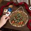Acryl Hängende Ornamente Weihnachten Strassstein Malset, DIY Kranz Kunsthandwerk für Erwachsene, Doppelset Doppelseitiges Fensterornament für Erwachsene, Edelsteinplatte Wand