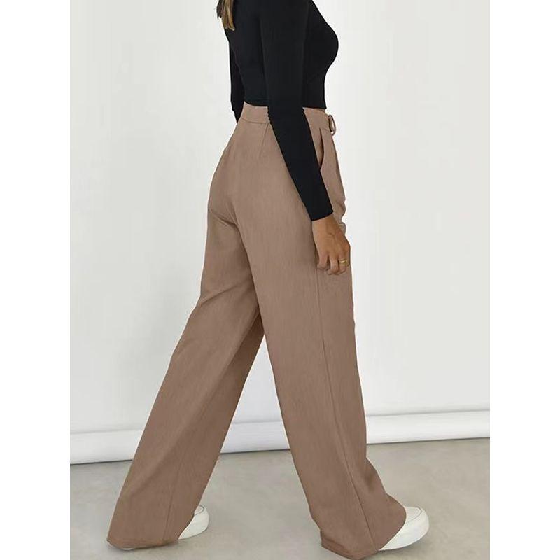 Fashion Summer Easiest for Match Draped Casual Pants High Waist Slim Looking Suit Pants High Waisted Casual Pants