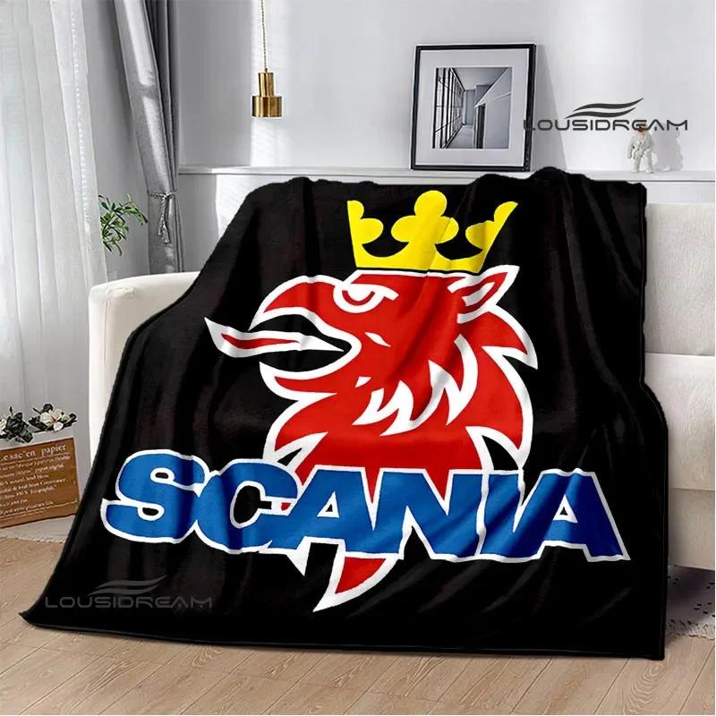 3D S-Scania Truck Printed Blanket Picnic Blanket Warm Flannel Blankets Home Bed Linings Blankets for Beds Birthday Gift