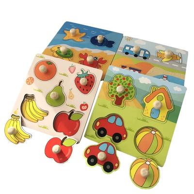 Giocattoli Montessori in Legno per Bambini 1 2 3 Anni Gioco di Puzzle con Tavola da Afferrare a Mano per Bambini Piccoli Sviluppo Motricità Fine Giocattoli Educativi per Bambini