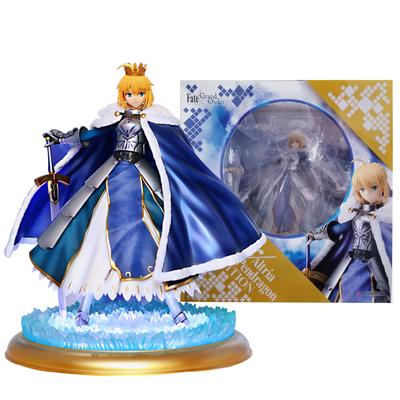 Anime figurka Fate/stay night Střízlivý rytíř držící meč Ve stoje Plášť Model PVC Sběratelský dárek Hračka Socha 23CM