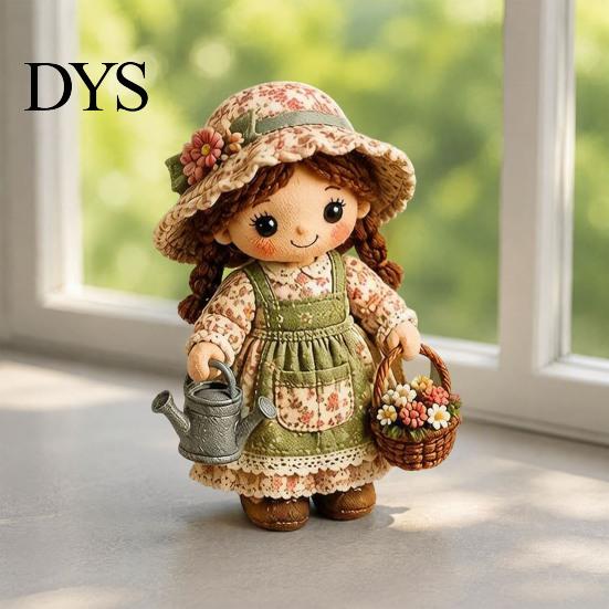 Zestawy do szycia do wystroju domu Patchwork Lalka Zestaw DIY, Urocza postać z tkaniny wypchana Rękodzieło Kwiatowa Dziewczynka Zestaw do rękodzieła dla dorosłych, Prezent Materiały rzemieślnicze