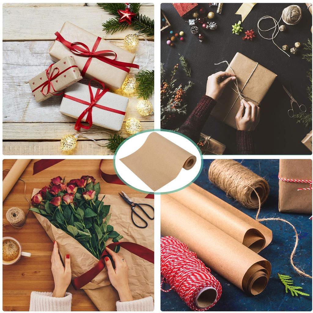38cm Width Kraft Paper DIY Gift Wrapping Moving Supplies Craft Packing Roll,Length: 10m