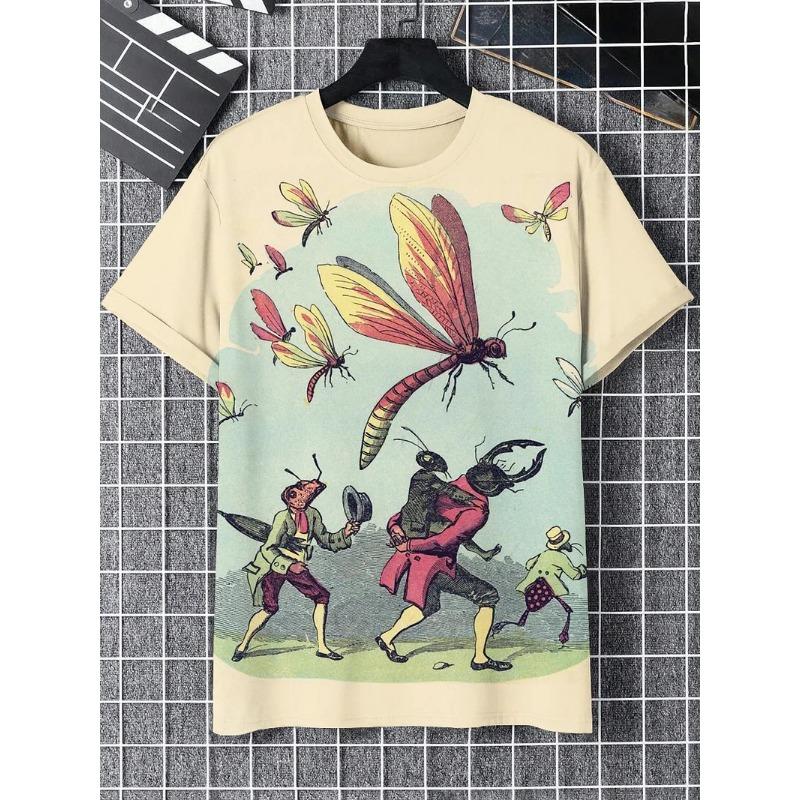Funny Art Pattern 3D Printed T-Shirt For Men Summer Casual Tees Round Neck Tops Loose Short Sleeves Clothing