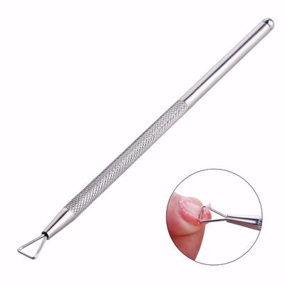 Fjerning Cuticle Pusher Rustfritt stål trekantstaver for UV Gel Polish Manikyr Cleaner Tools