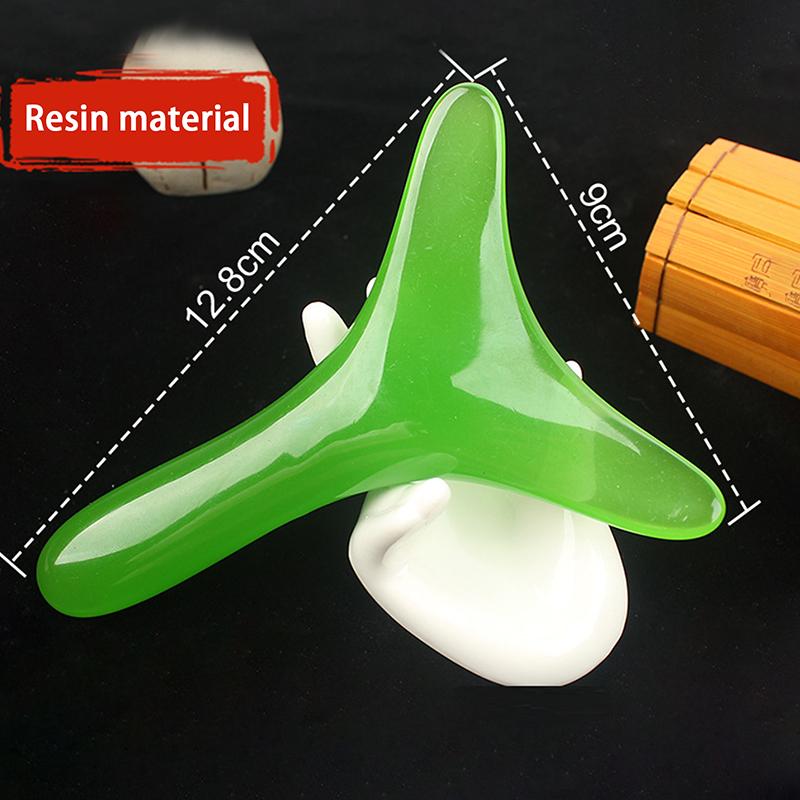 Triangle Shaped Beauty Guasha Massage Board Resin Acupuncture Shiatsu Tool Facial And Full Body Universal Tired Relax