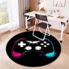 1Pc Game Theme Printed Circular Carpet, Home Door Mat, Outdoor Travel Protection Carpet A7