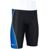 Mizuno FX SONIC SYNERGY Half Size 92 Size FINA Men's Spats, N2MBA030, (Black/Blue), 2XS, Approved.