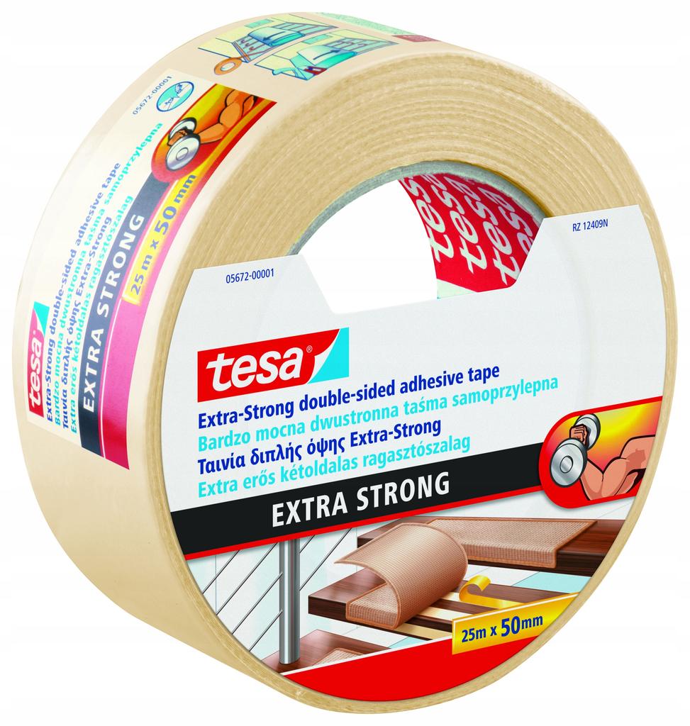 Tesa Hook and Loop Self-Adhesive Mounting Tape in White 1M x 20Mm