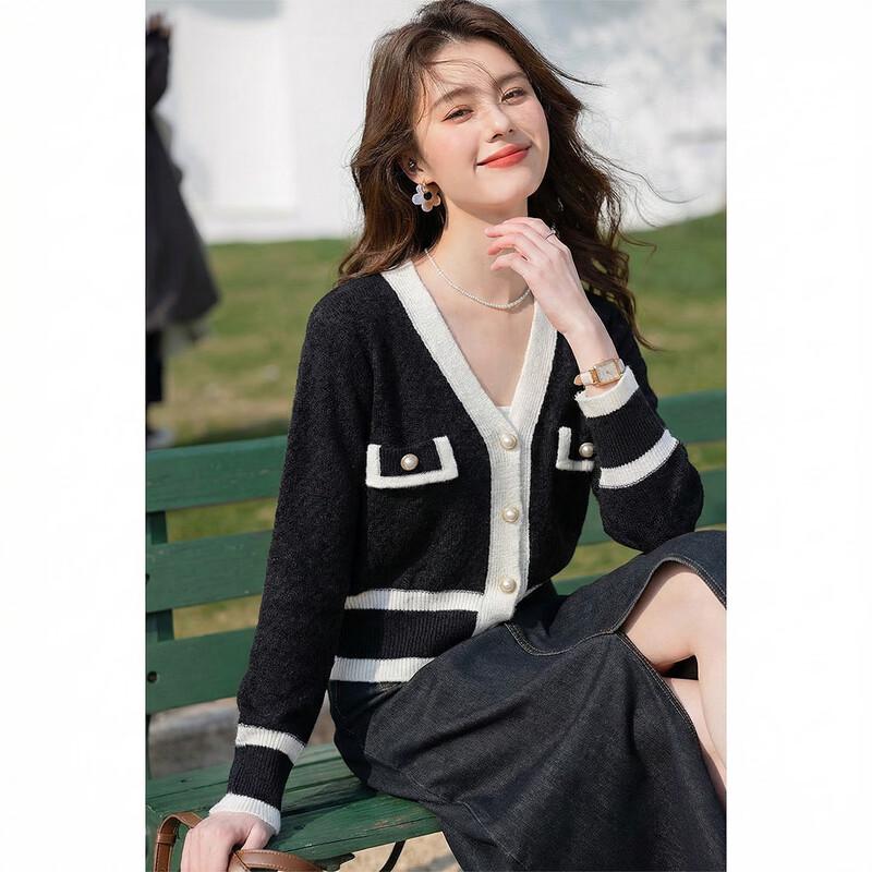 MOKANA Women s Little Fragrance Style Short Knit Cardigan One Size